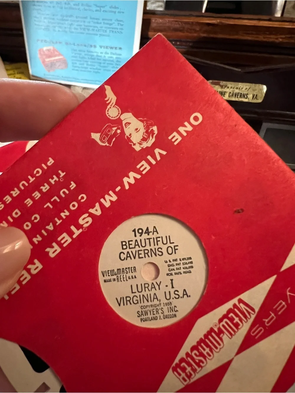 SAWYER'S Vintage View-Master 3-Dimension Viewer Model E with Virginia Reels GUC